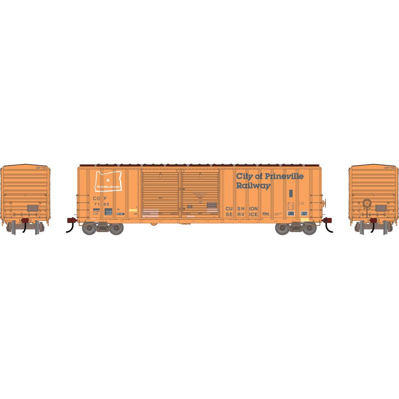 Athearn HO ATH 50' FMC 5077 DD Offset Box Car, Primed For Grime COP #7102