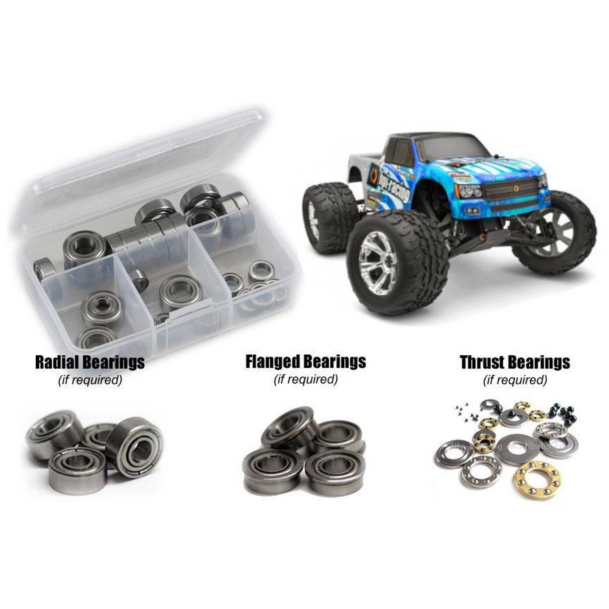 RC Screwz Metal Shielded Bearing Kit, 1/10 HPI Racing Jumpshot MT