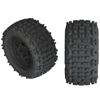 1/10 dBoots Backflip LP Front/Rear 3.8 Pre-Mounted Tires, 17mm Hex, Black (2): 4S 1/10 dBoots Backflip LP Front/Rear 3.8 Pre-Mounted Tires, 17mm Hex, Black (2): 4S