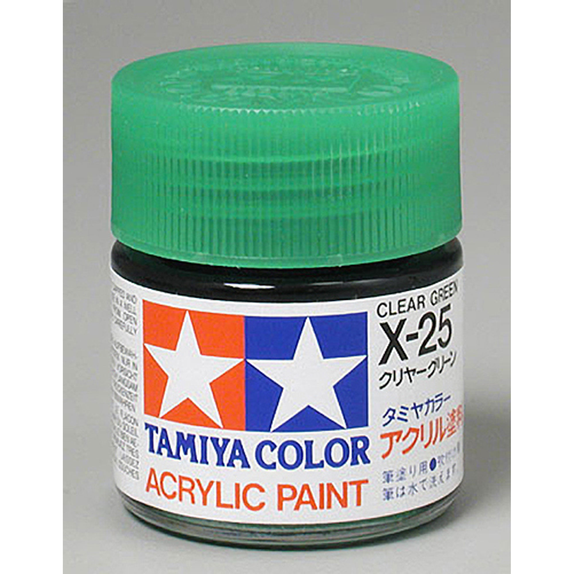 Tamiya Acrylic X25 Gloss Clear Green Tam81025 for sale online 