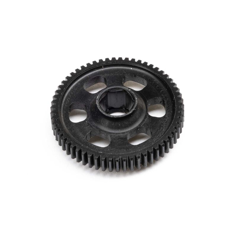 Spur Gear, Machined Delrin, 59T MOD 0.5: GROM
