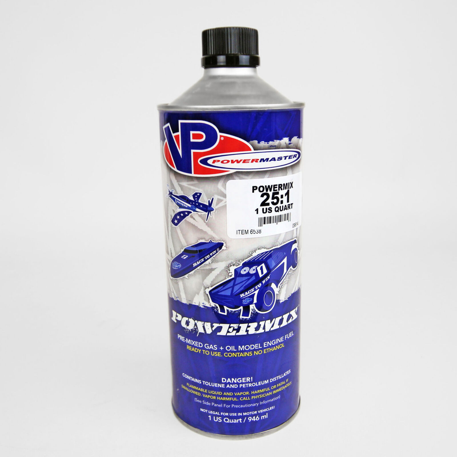 VP Racing 6538 R/C Car Powermix 25:1 Fuel - 2 Quart Ethanol-Free Premixed Fuel For Giant-Scale RC Vehicles