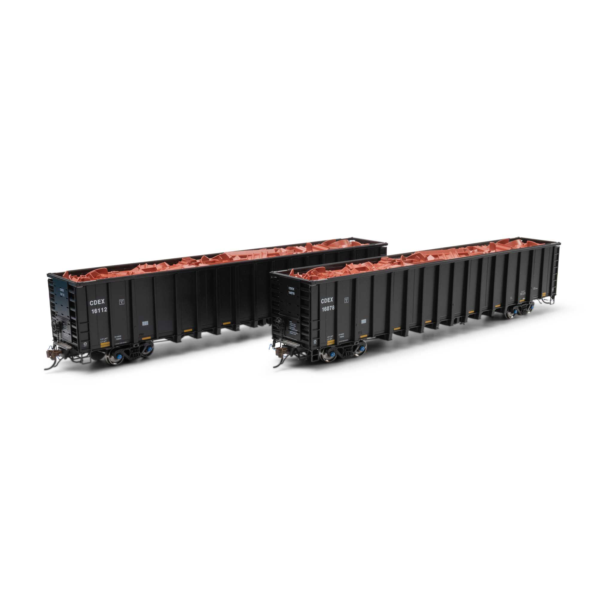 Athearn HO NSC 6400 Gondola with Scrap Load, CDEX #16078, 16112 (2