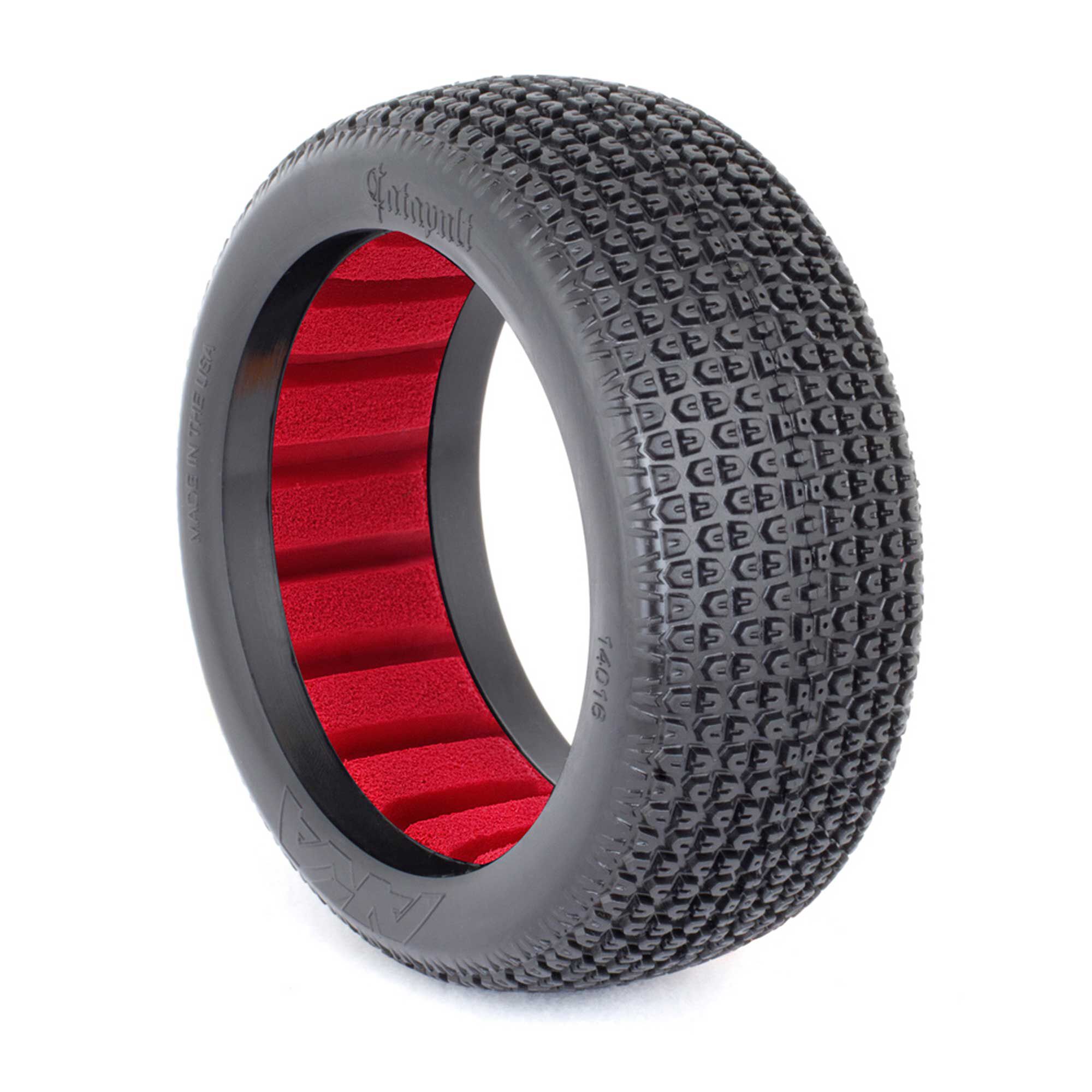 AKA PRODUCTS, INC. 1/8 Catapult Medium Long Wear Tires, Red