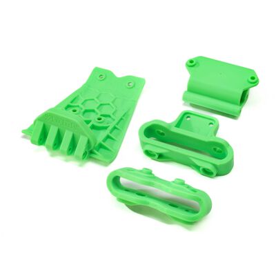 Lower Skid And Bumper Mount Set, Green Lower Skid And Bumper Mount Set, Green