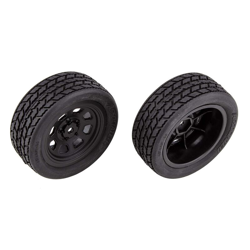 Pre-Mounted Front Wheels with Street Stock Tires, 1/10 Team Associated SR10