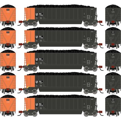 N ATH Berwick Bathtub Gondola, Primed For Grime GBRX w/Load #93120/93146/93172/93197/93223 (5) N ATH Berwick Bathtub Gondola, Primed For Grime GBRX w/Load #93120/93146/93172/93197/93223 (5)