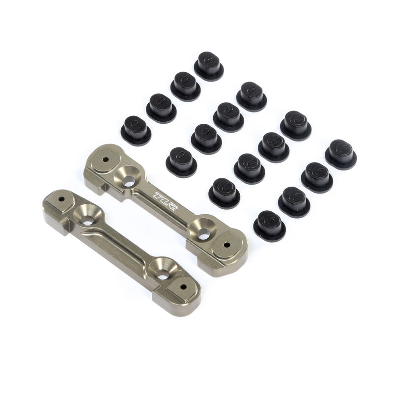 Losi Adjustable Front Hinge Pin Brace with Inserts: 8X, 8XE