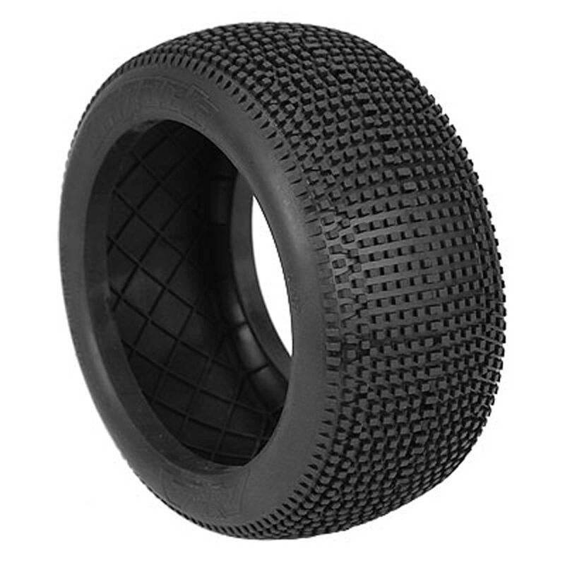 AKA PRODUCTS, INC. 1/8 EVO Impact Super Soft Long Wear Tires, Red Inserts (2): Truggy AKA PRODUCTS, INC. 1/8 EVO Impact Super Soft Long Wear Tires, Red Inserts (2): Truggy