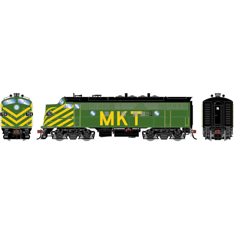 HO F3A Locomotive with DCC & Sound, Freight MKT #70A