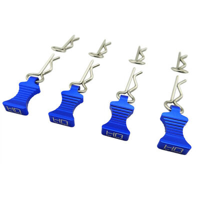 1/10 Blue Aluminum EZ Pulls (4) Body Clips (8) 1/10 Blue Aluminum EZ Pulls (4) Body Clips (8)