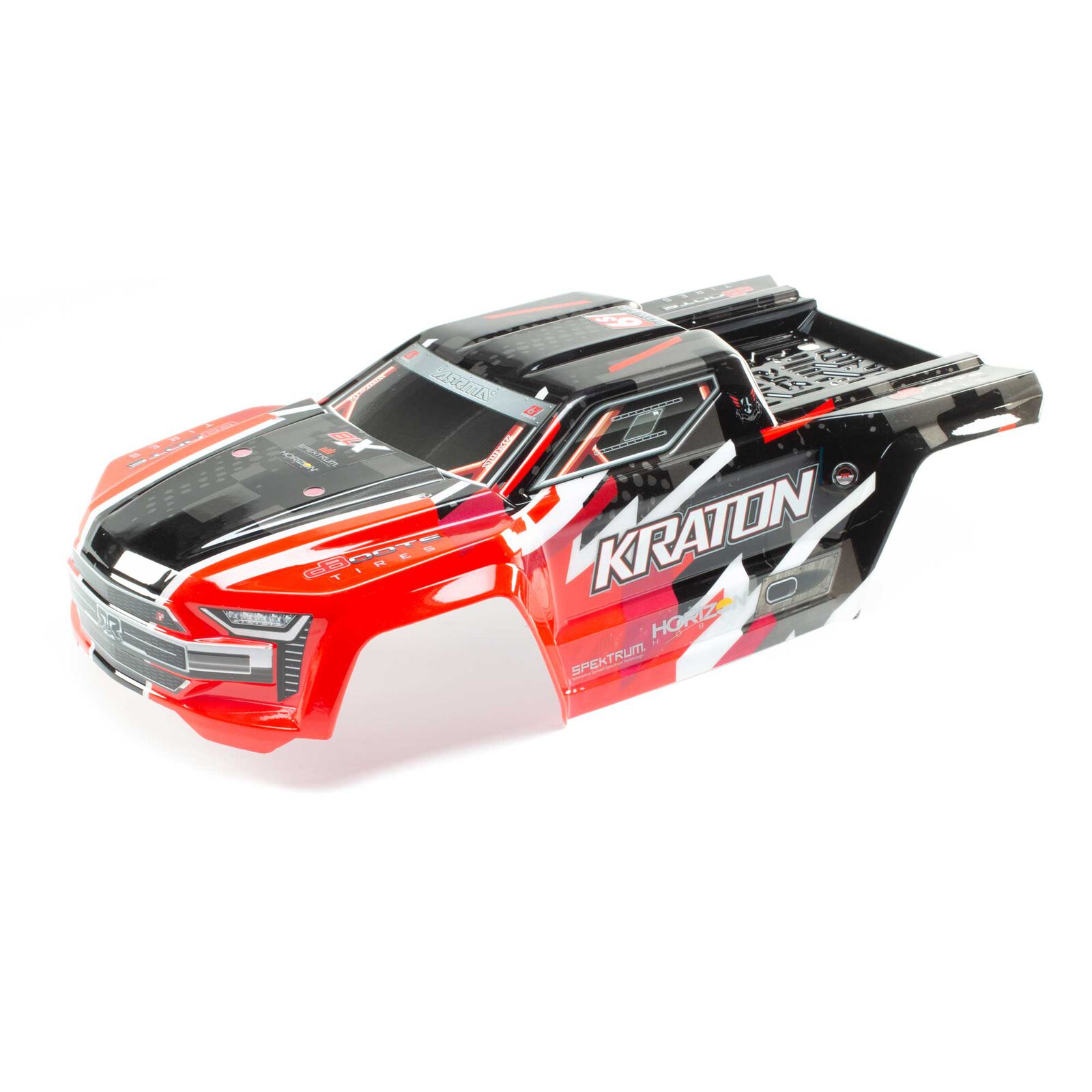 1/8 Painted Body with Decals, Red: KRATON 6S BLX