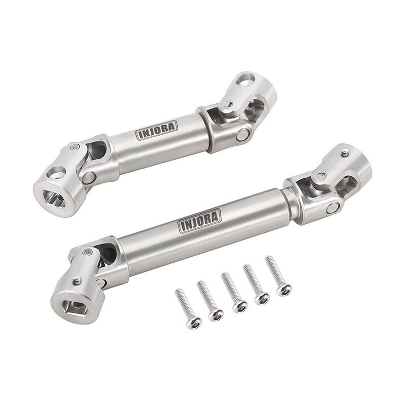 INJORA Stainless Steel Front & Rear Driveshaft Set, 1/18 Traxxas TRX-4M Defender/ Bronco