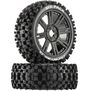 Duratrax Six-Pack C2 Mounted Buggy Spoke Tires, Black (2) Duratrax Six-Pack C2 Mounted Buggy Spoke Tires, Black (2)