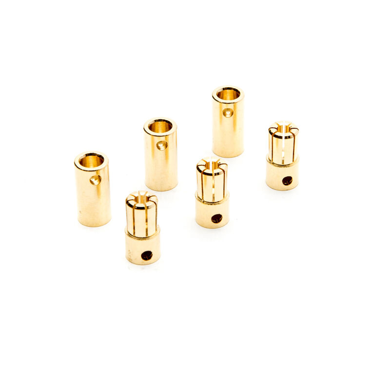 Connector: Gold Bullet Set, 6.5mm (3)