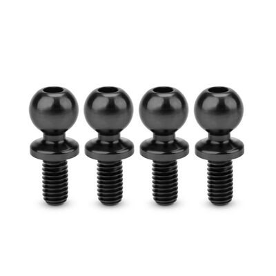 Revolted Titanium Ball-Studs, 5.5 x 6mm, Stealth Black (4) Revolted Titanium Ball-Studs, 5.5 x 6mm, Stealth Black (4)