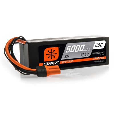 11.1V 5000mAh 3S 50C Smart Hardcase LiPo Battery: IC5 11.1V 5000mAh 3S 50C Smart Hardcase LiPo Battery: IC5