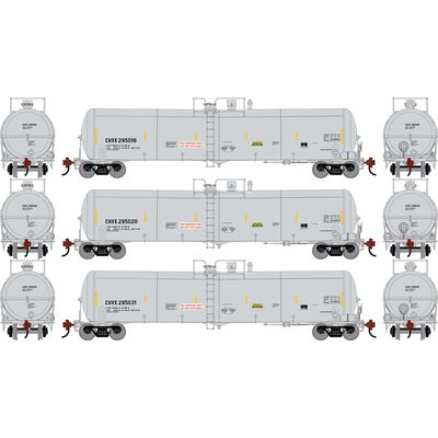 HO ATH 30K Ethanol Tank Car, CHVX #295016/295020/295031 (3) HO ATH 30K Ethanol Tank Car, CHVX #295016/295020/295031 (3)