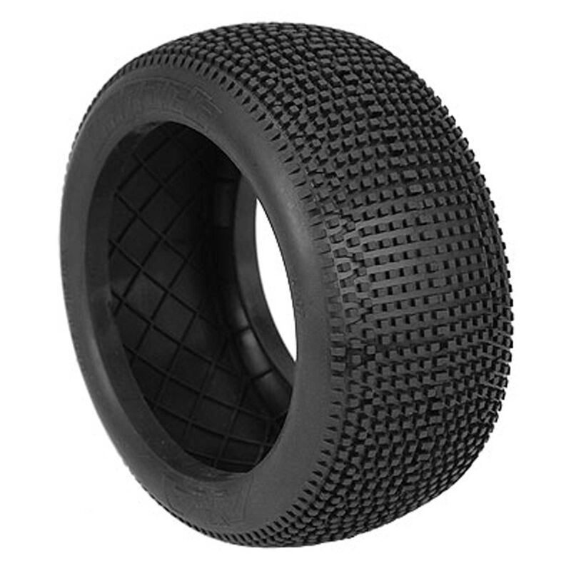 1/8 EVO Impact Medium Long Wear Tires, Red Inserts (2): Truggy