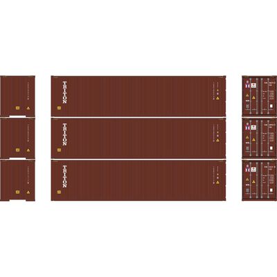 HO ATH 40' Corrugated High-Cube Containers, TCNU #306274-2/309924-7/316112-8 (3) HO ATH 40' Corrugated High-Cube Containers, TCNU #306274-2/309924-7/316112-8 (3)