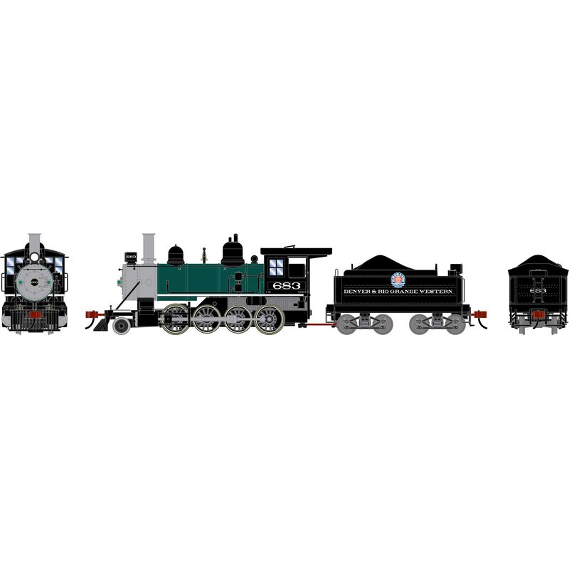 HO ATH 2-8-0 Steam Locomotive, DRGW #683