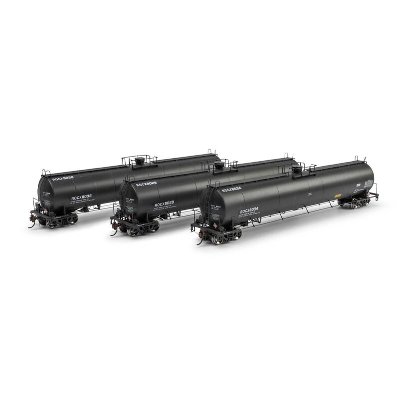 Athearn Genesis HO UTC 33K LPG Tank Car- Early, ROCX Primed For Grime #8029/8034/8038 (3)