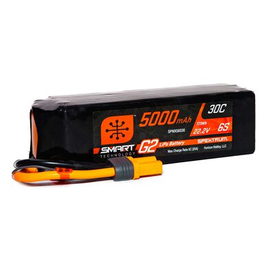 22.2V 5000mAh 6S 30C Smart G2 LiPo Battery: IC5 22.2V 5000mAh 6S 30C Smart G2 LiPo Battery: IC5