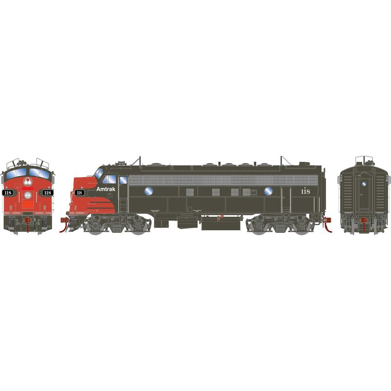 HO FP7A Locomotive with DCC & Sound, AMTK #118