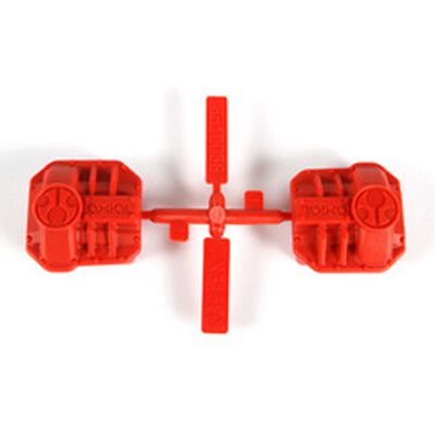 Differential Cover, Red: AR44 SCX10 II Differential Cover, Red: AR44 SCX10 II