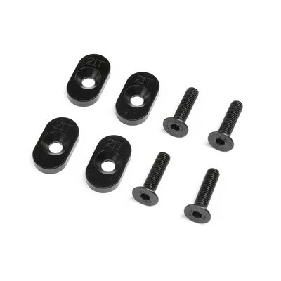 EngineMountInsert & Screws 21T, Black(4): DBXL 2.0 EngineMountInsert & Screws 21T, Black(4): DBXL 2.0
