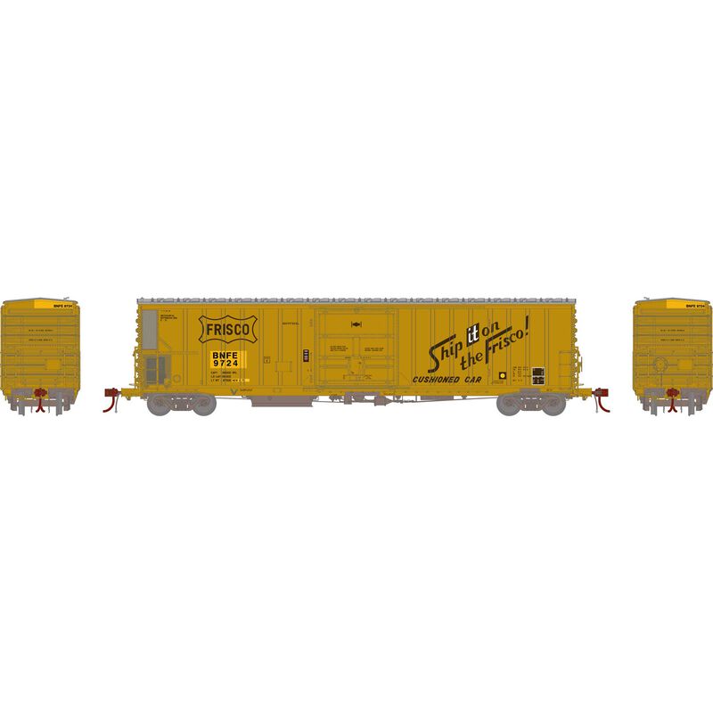 HO 57' Mechanical Reefer,BNFE/Yellow/Ex-SLSF #9724