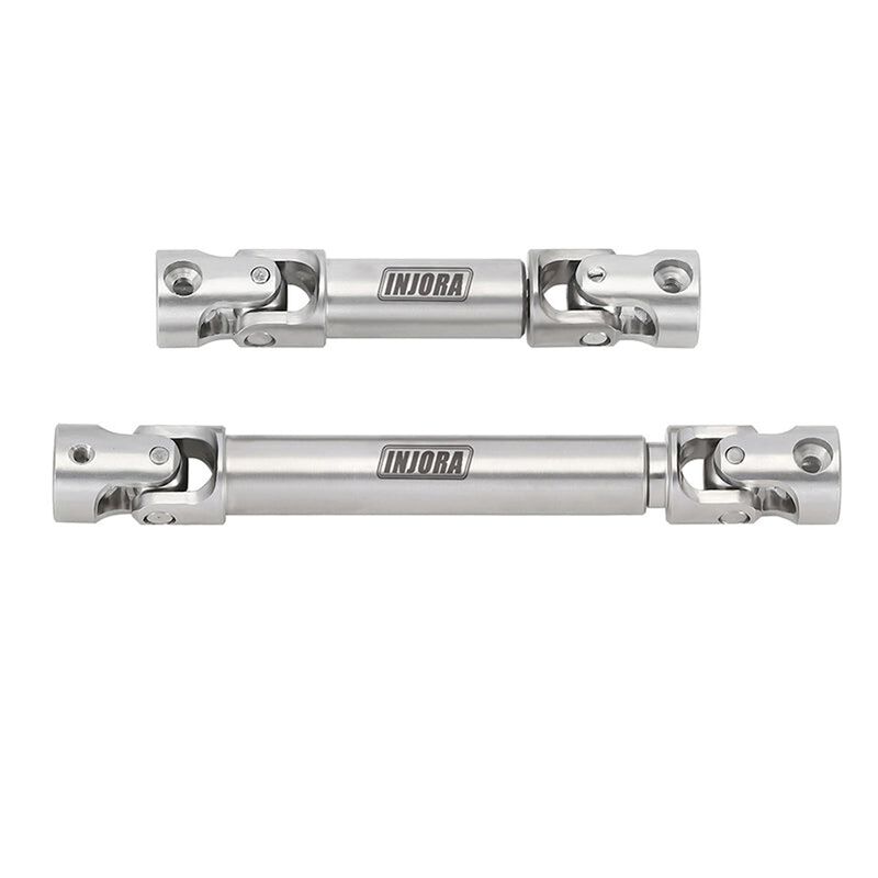 INJORA Stainless Steel Front & Rear Driveshaft Set, 1/18 Traxxas TRX-4M High Trail K10/ F150