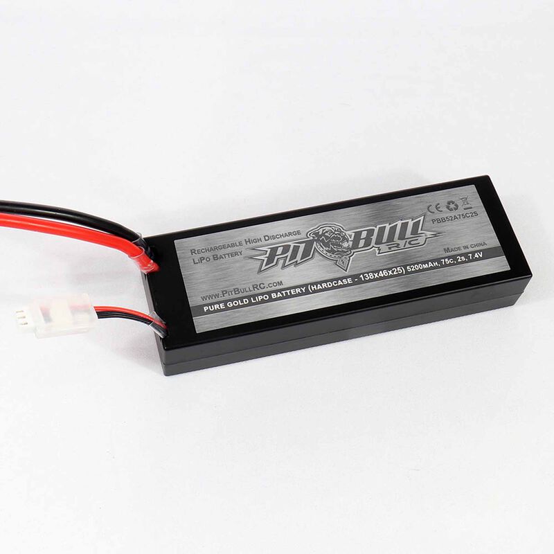 7.4V 5200mAh 75C Hardcase Pure Gold LiPo Battery: XT60
