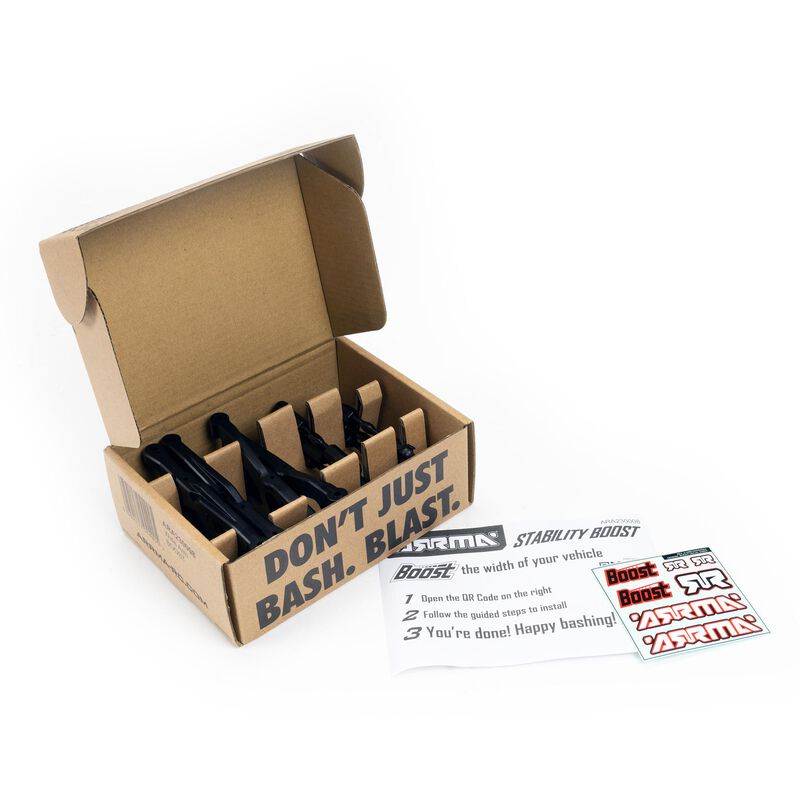 what is a boost box ARRMA ARRMA Wide Track Arm Upgrade Set: BOOST BOX