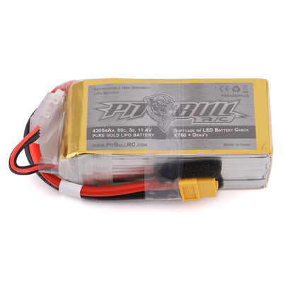 Pure Gold 11.4V 4300mAh 3S 80C Lipo: XT60/Deans Pure Gold 11.4V 4300mAh 3S 80C Lipo: XT60/Deans