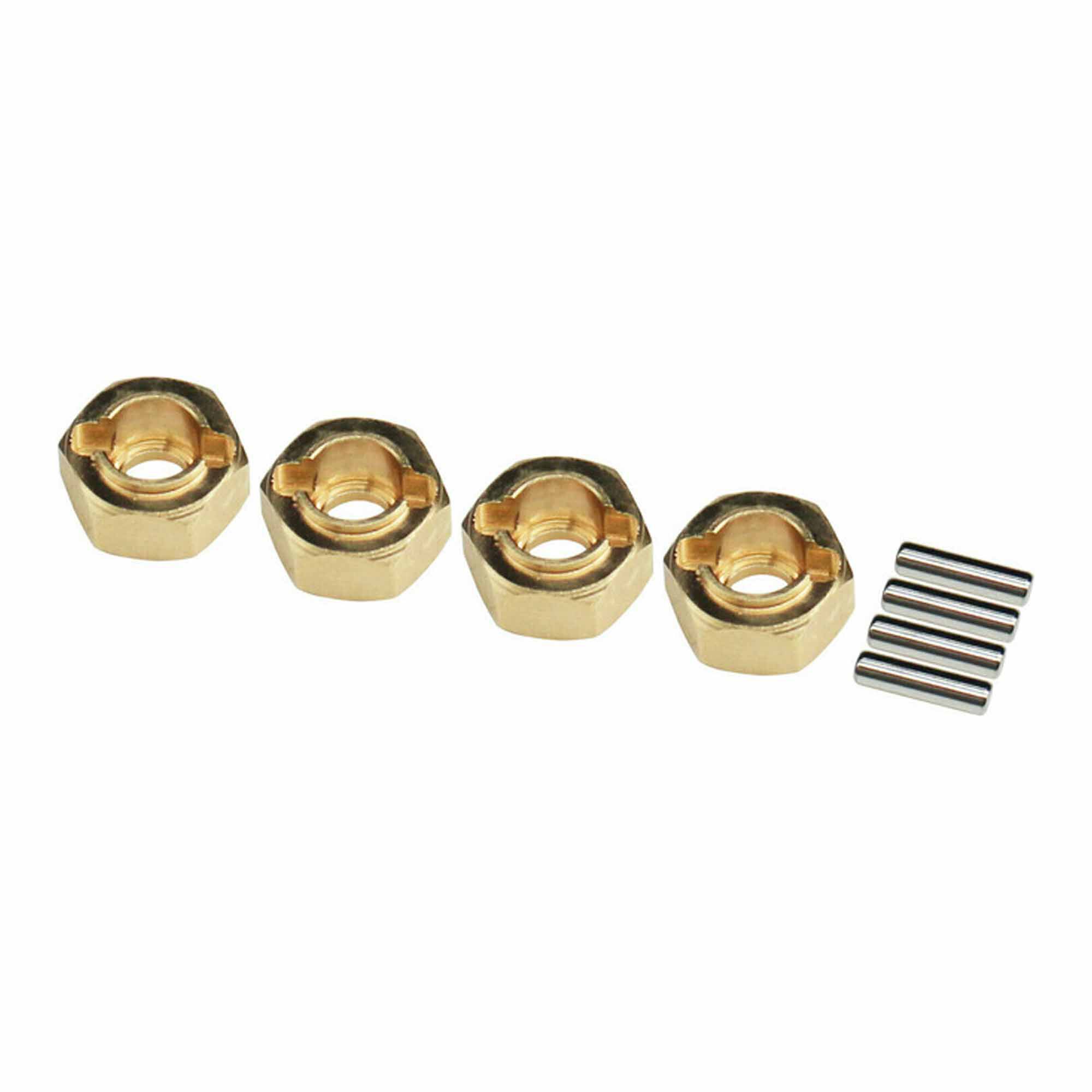 Hot Racing Hot Racing Brass 7mm Wheel Hexes, 1/18 HPI Venture