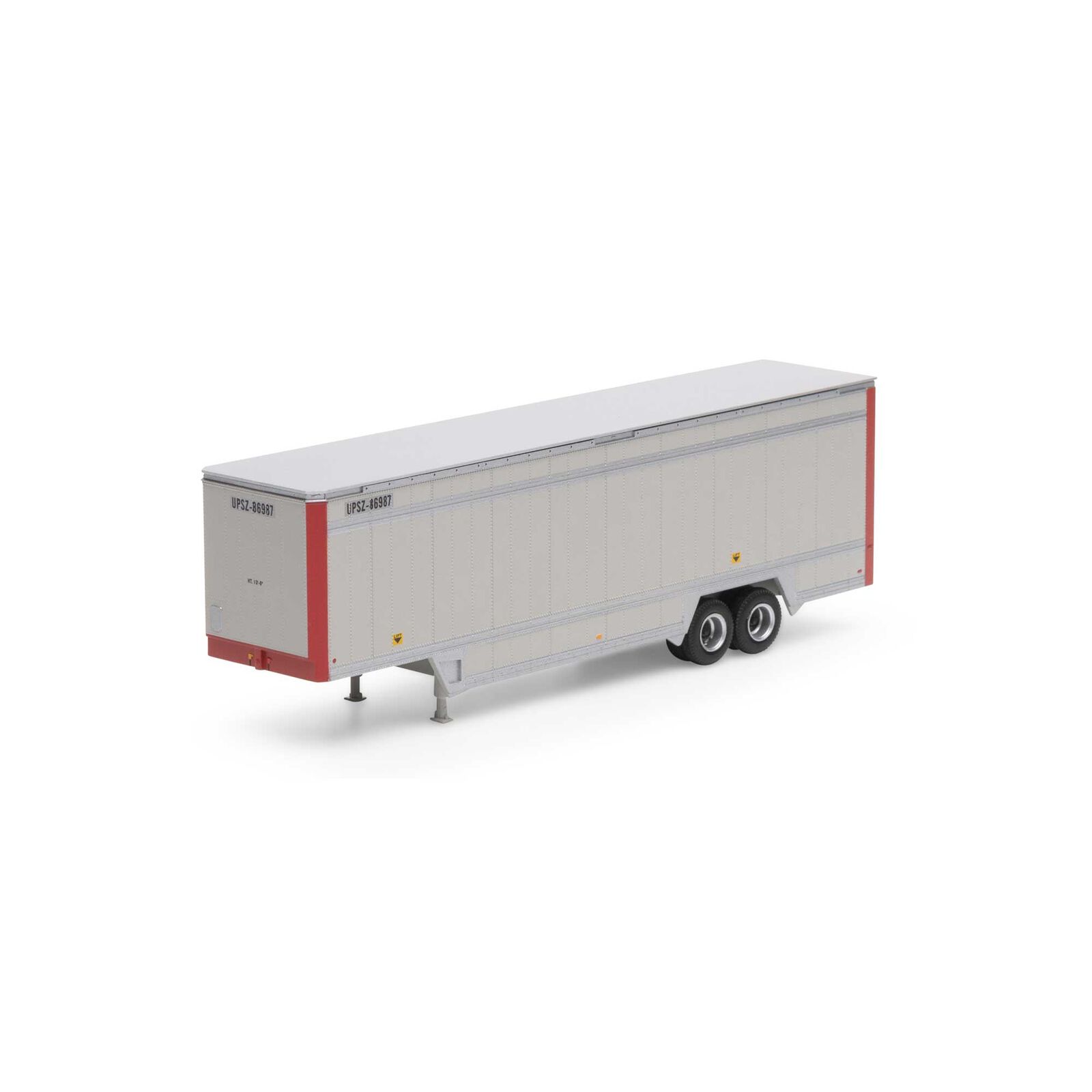 HO 40' Drop Sill Parcel Trailer, UPS/Red Ends#86987