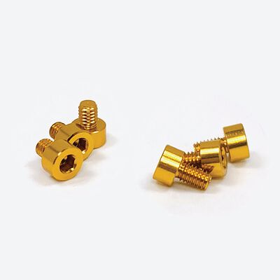 X-Factor Aluminum Screw Kit Gold 5mm (3), 6mm (3) X-Factor Aluminum Screw Kit Gold 5mm (3), 6mm (3)