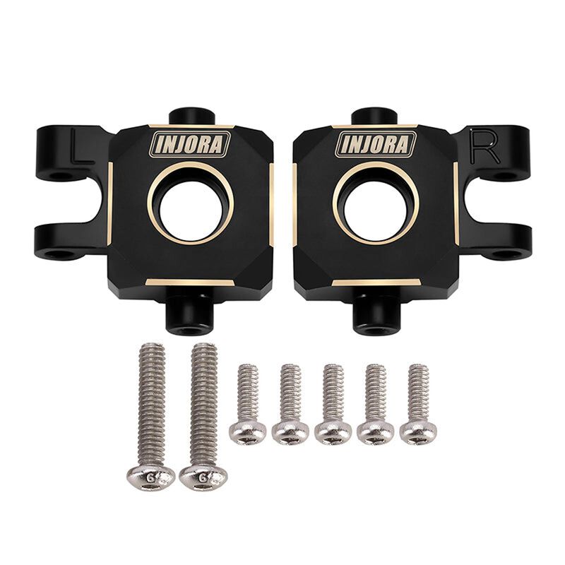 INJORA Brass Steering Knuckle Set, Black, 1/18 Traxxas TRX-4M