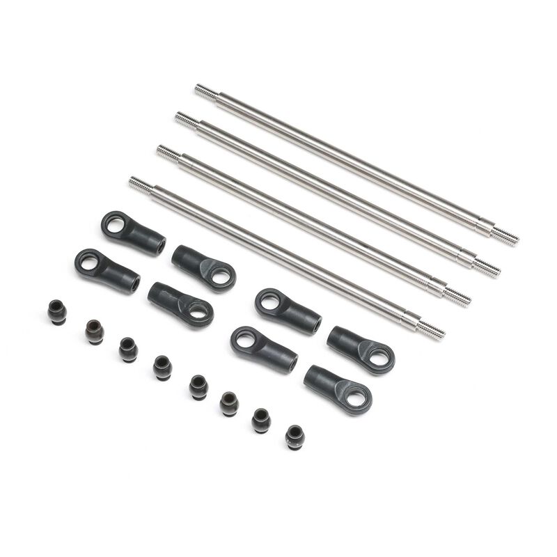 Rear Upper/Lower Links Set, Titanium: AXP8 Rear Upper/Lower Links Set, Titanium: AXP8
