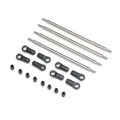 Rear Upper/Lower Links Set, Titanium: AXP8 Rear Upper/Lower Links Set, Titanium: AXP8