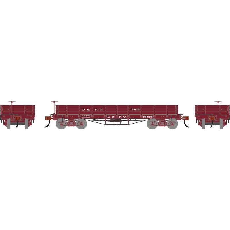 HO ATH 36' Low Side Gondola w/ Drop Gates, DRGW #815