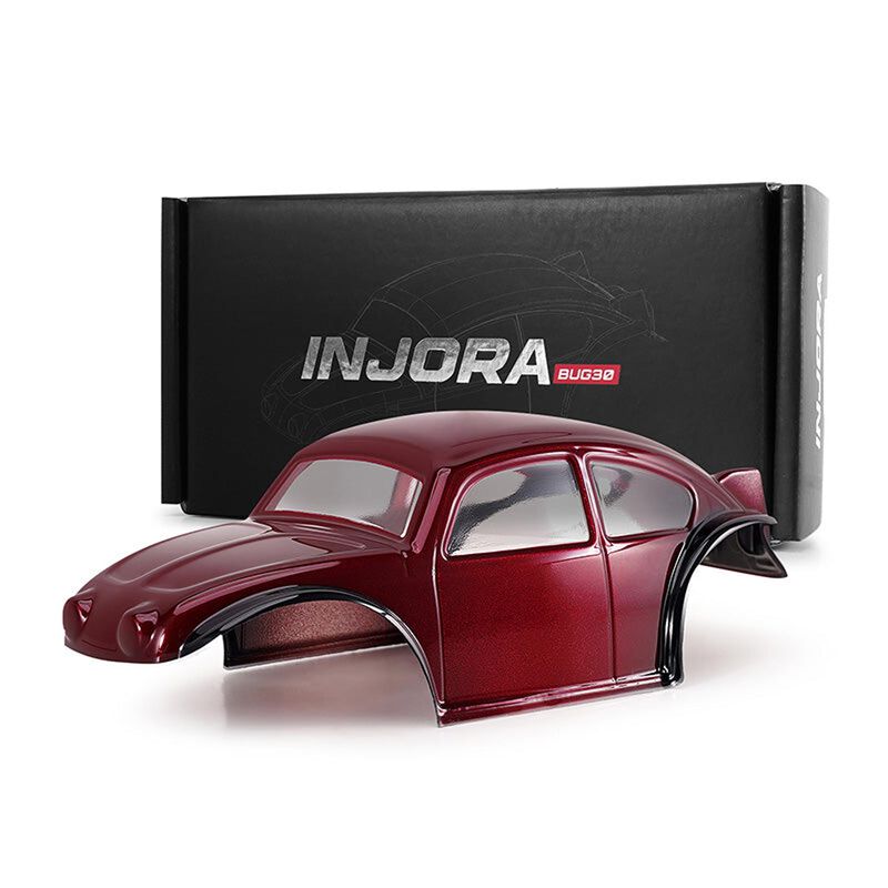 INJORA 1/30 Classic Bug Body, Red, 1/24 Axial SCX24