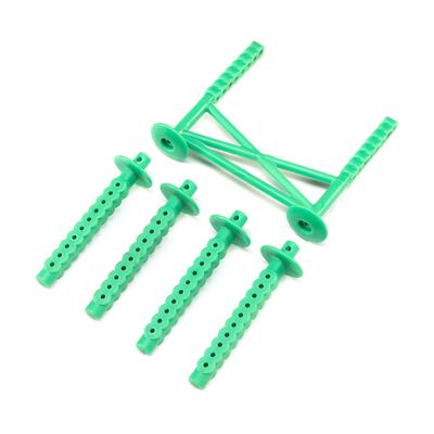 Rear Body Support and Body Posts, Green: LMT Rear Body Support and Body Posts, Green: LMT
