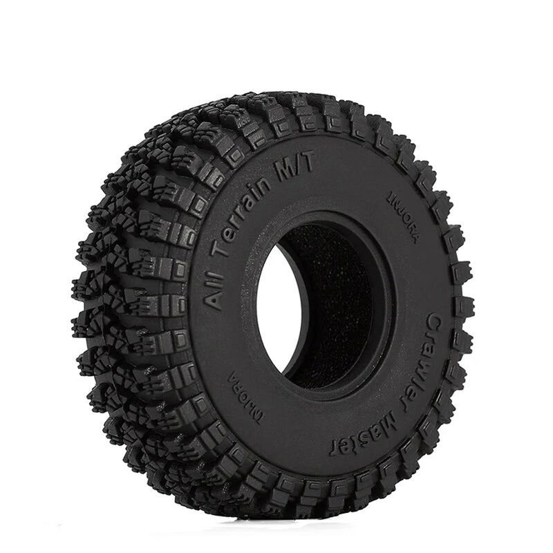 INJORA 1/24 All Terrain Front/Rear 1.0" Rock Crawler Tires & Inserts (4)