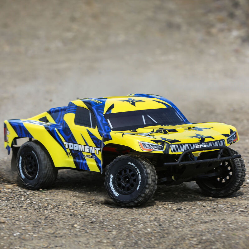 1/10 Torment 2WD SCT Brushed RTR, Yellow/Blue