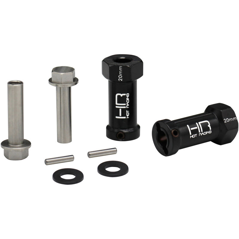 20mm Wheel Hub Exten 12mm Hex (2): SCX, Wraith