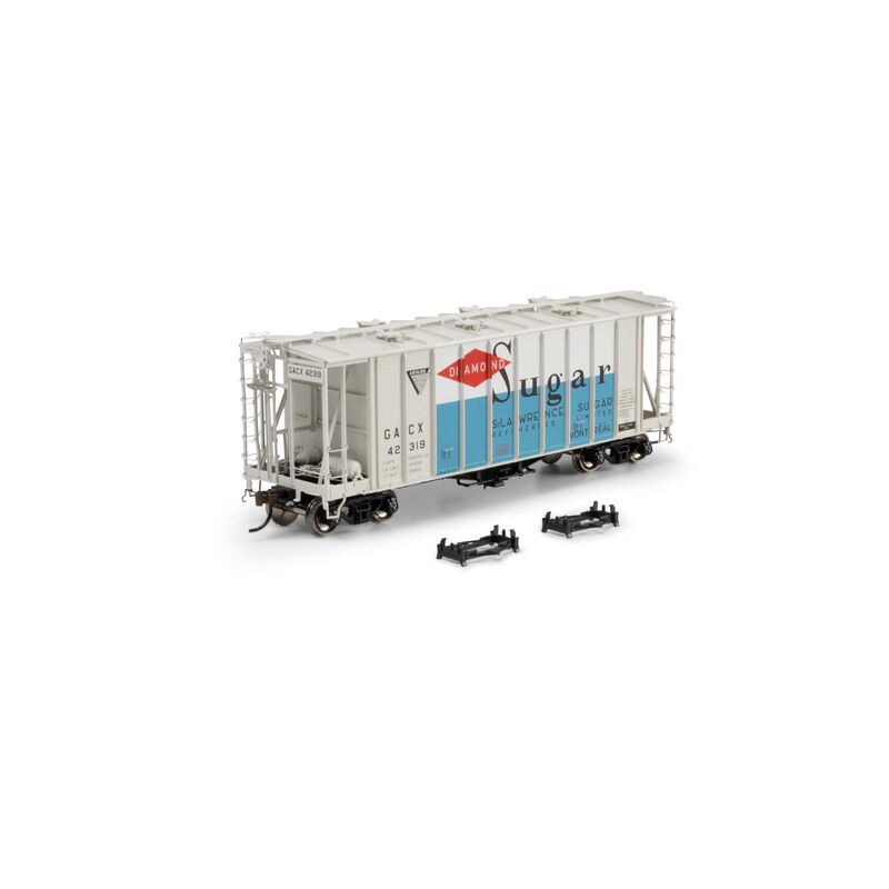 Athearn Genesis HO GEN GATC 2600 Airslide Covered Hopper, GACX/Diamond Sugar #42319