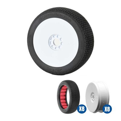 1/8 Super Nova SSLW Off-Road Tires Racer Bundle, White Wheels: Buggy 1/8 Super Nova SSLW Off-Road Tires Racer Bundle, White Wheels: Buggy