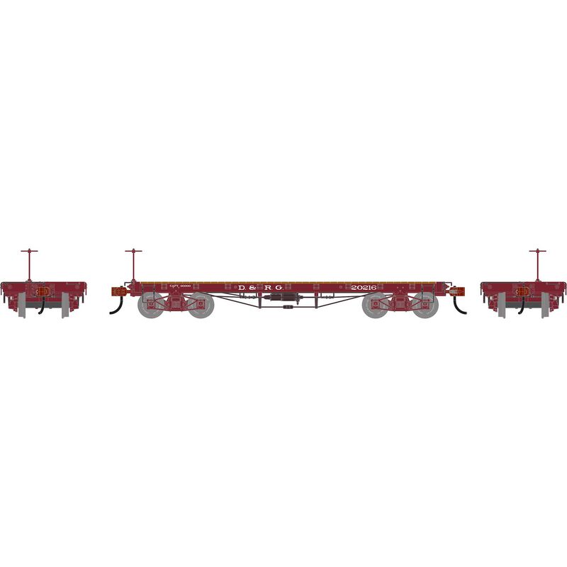 HO ATH 36' Flat Car, DRGW #6216 HO ATH 36' Flat Car, DRGW #6216